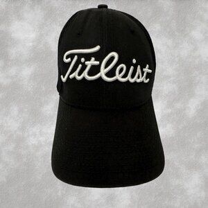 Titleist PRO V1 FootJoy Hat Cap Adult Large-XL New Era Black Fitted Mens